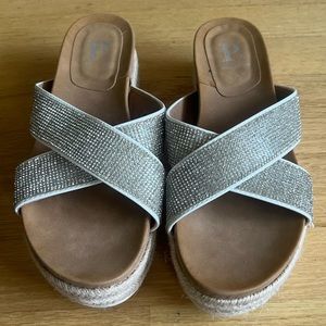 Sparkly sandal slides